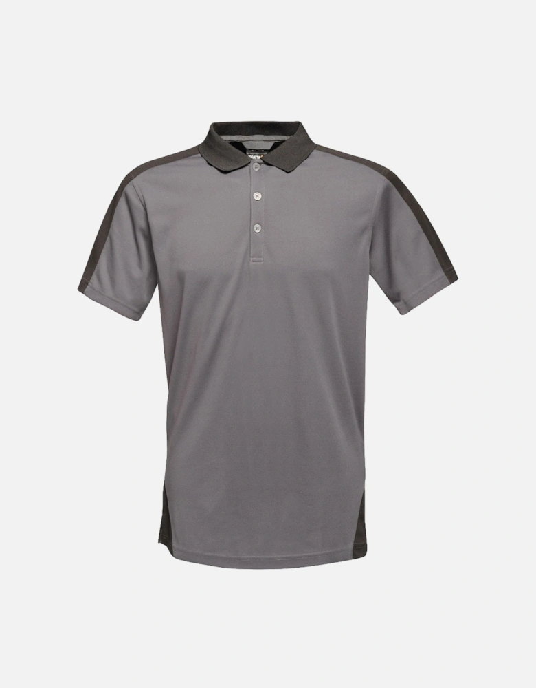 Mens Contrast Coolweave Quick Dry Work Polo Shirt