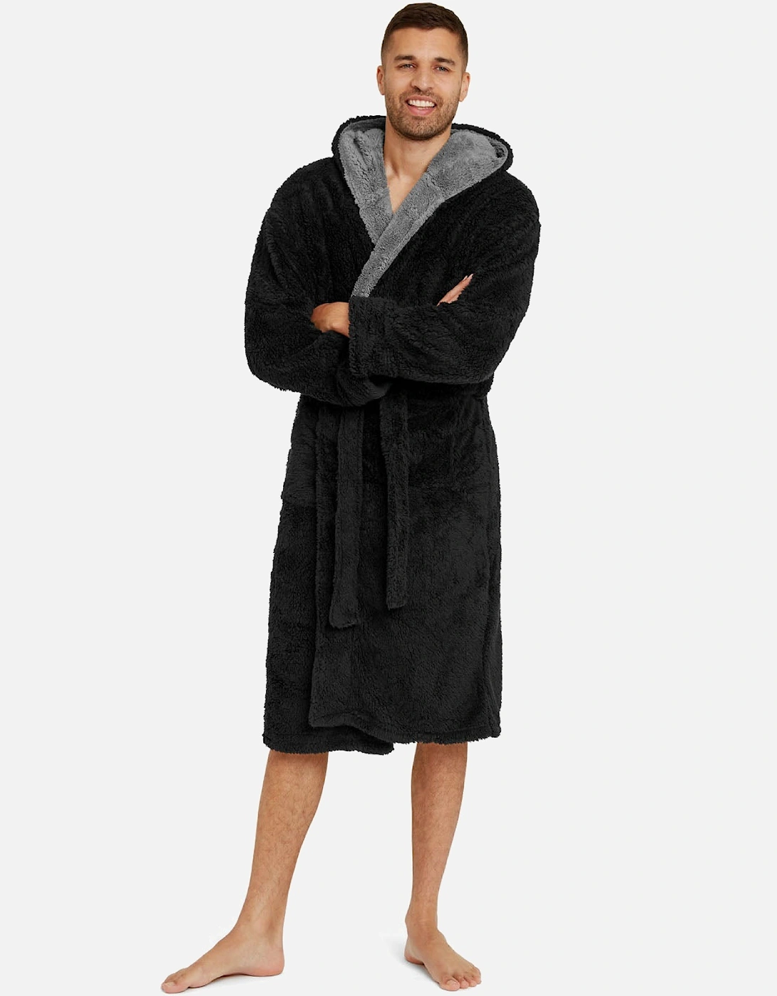 Mens Soft Fleece Dressing Gown, 6 of 5