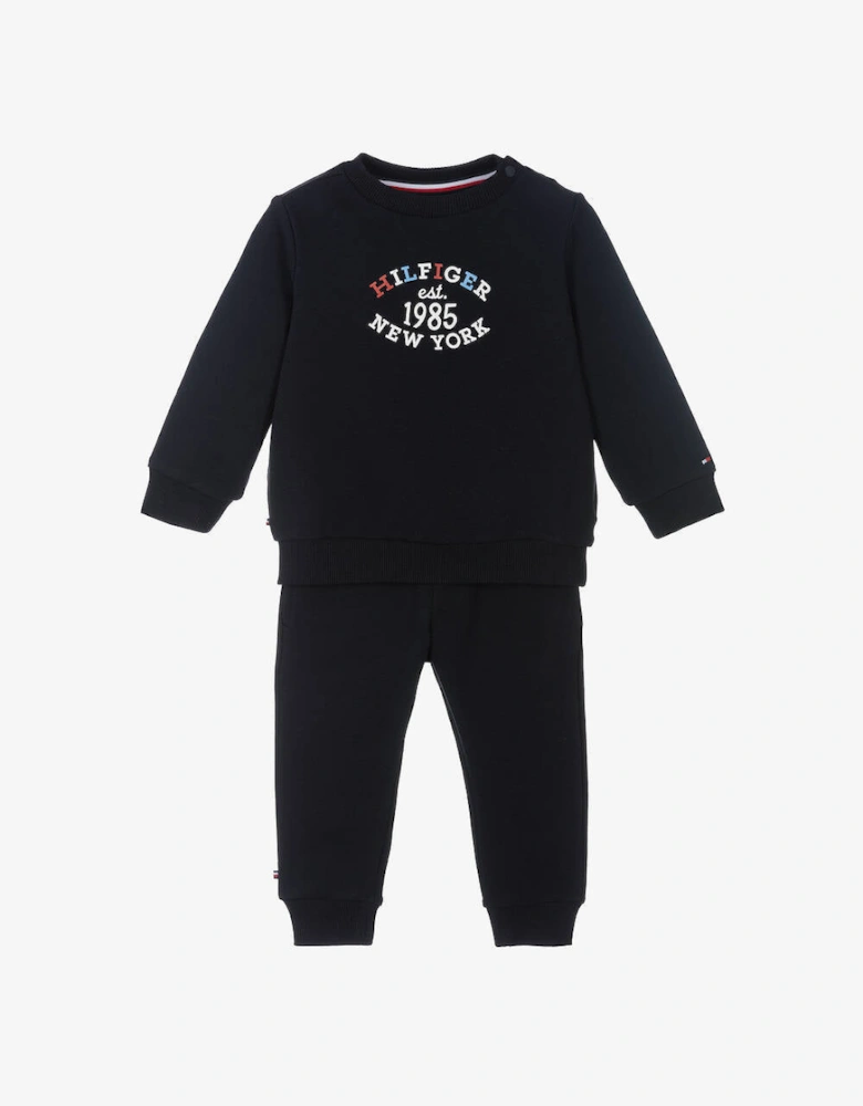 Baby Boys Snap button Tracksuit Navy