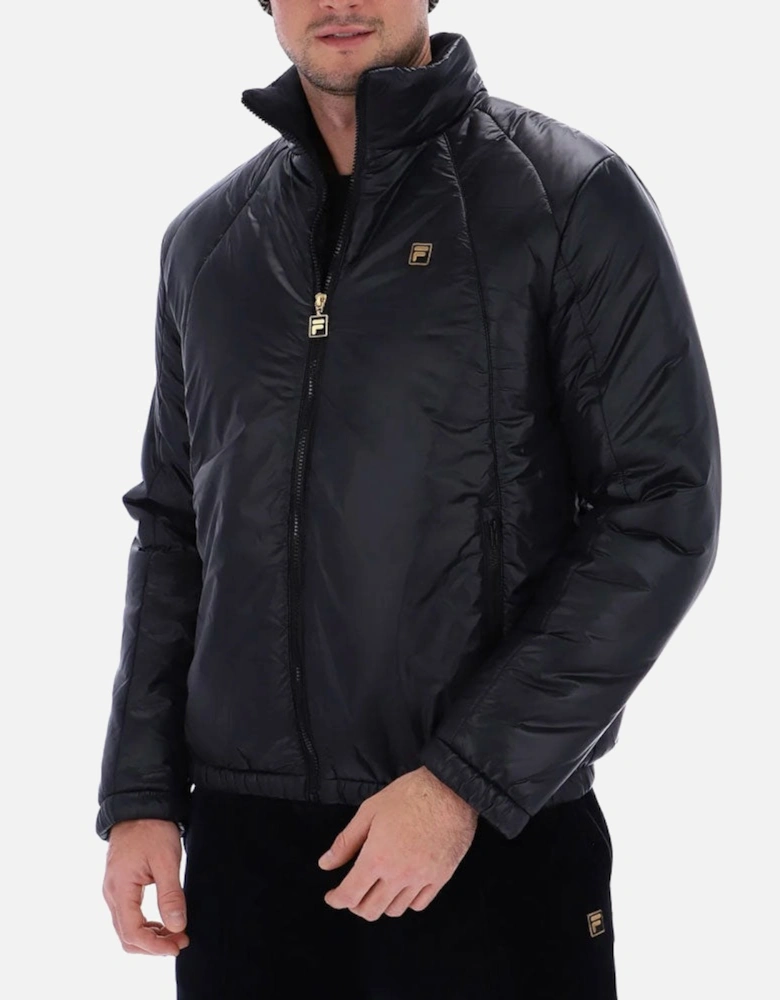 Vintage Gold Matera Waterproof Padded Funnel Neck Jacket - Black