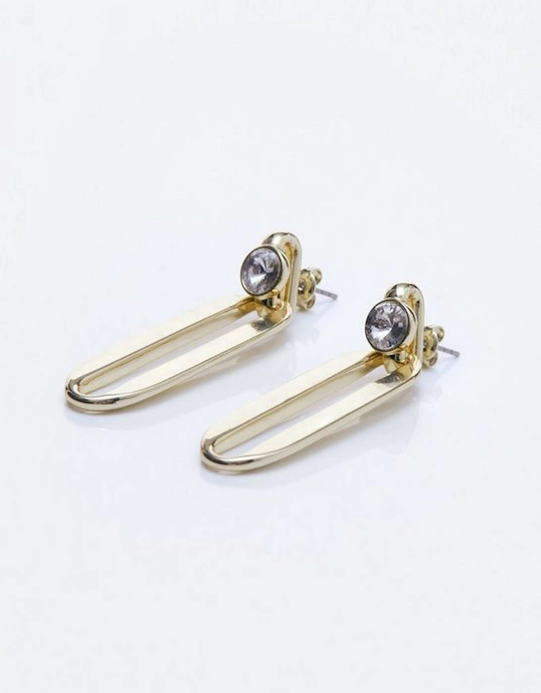 Hand Set European Crystal Ellipse Drop Earrings, 2 of 1