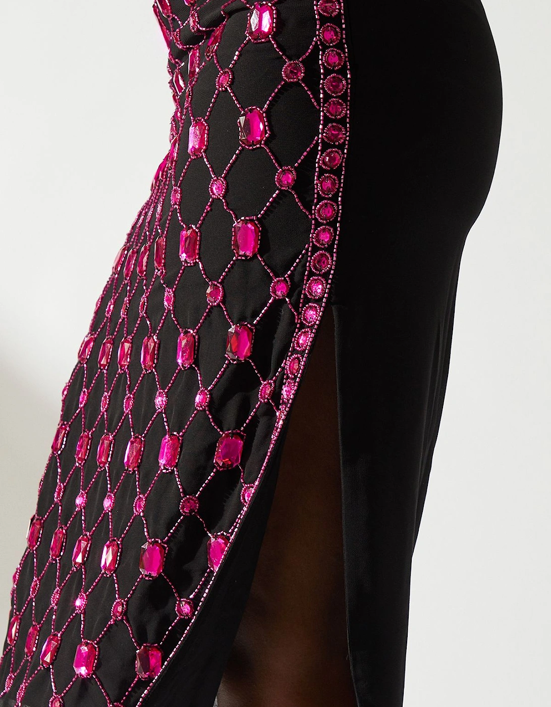 Hand Stitched Jewel Pencil Skirt