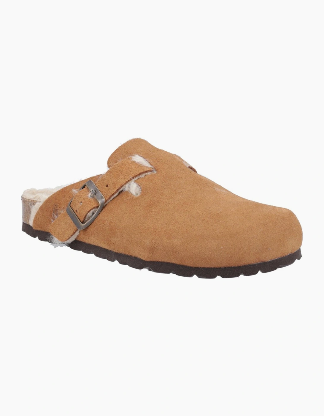 Hush Puppies Women's Brown Jade Leather Tan Slippers - Size 4 - Image 4