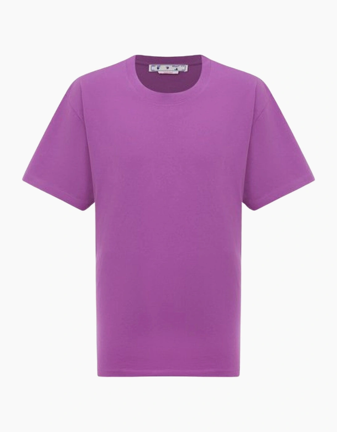 Off-White Mens Diag Tab Oversized Fit Purple T-Shirt Cotton - Size Large - Image 3