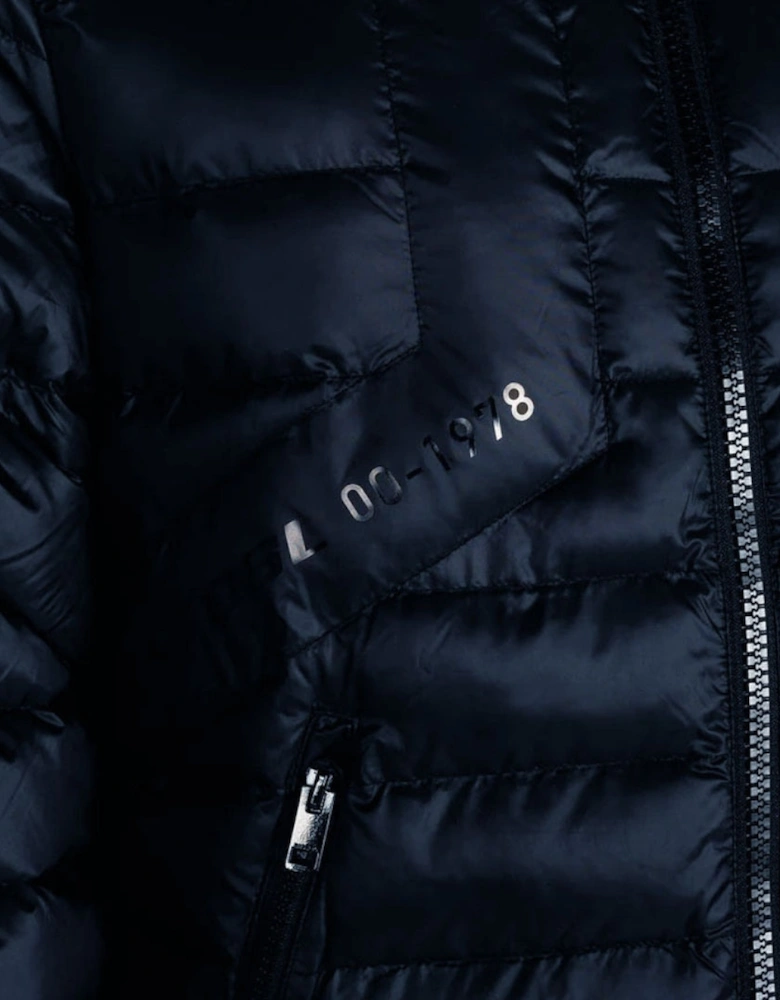 Water Repellent Navy Blue Down Jacket