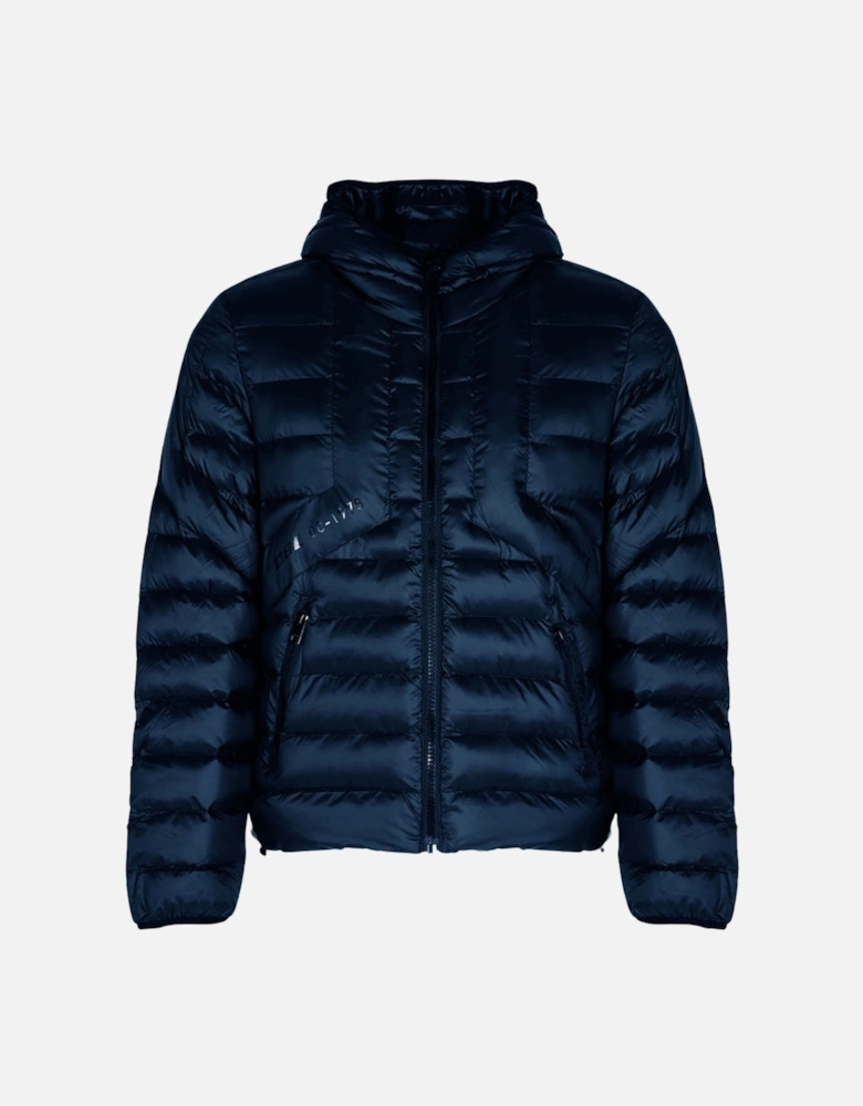 Water Repellent Navy Blue Down Jacket