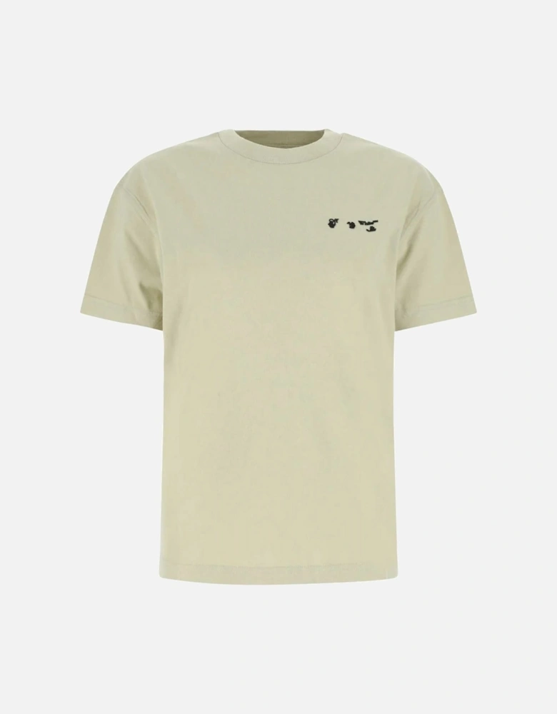 OW Logo Regular Fit Beige T-Shirt