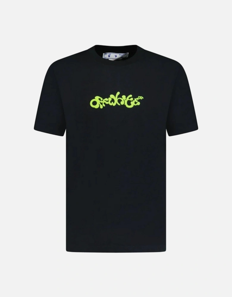 Exactly The Opposite Logo Regular Fit Black T-Shirt