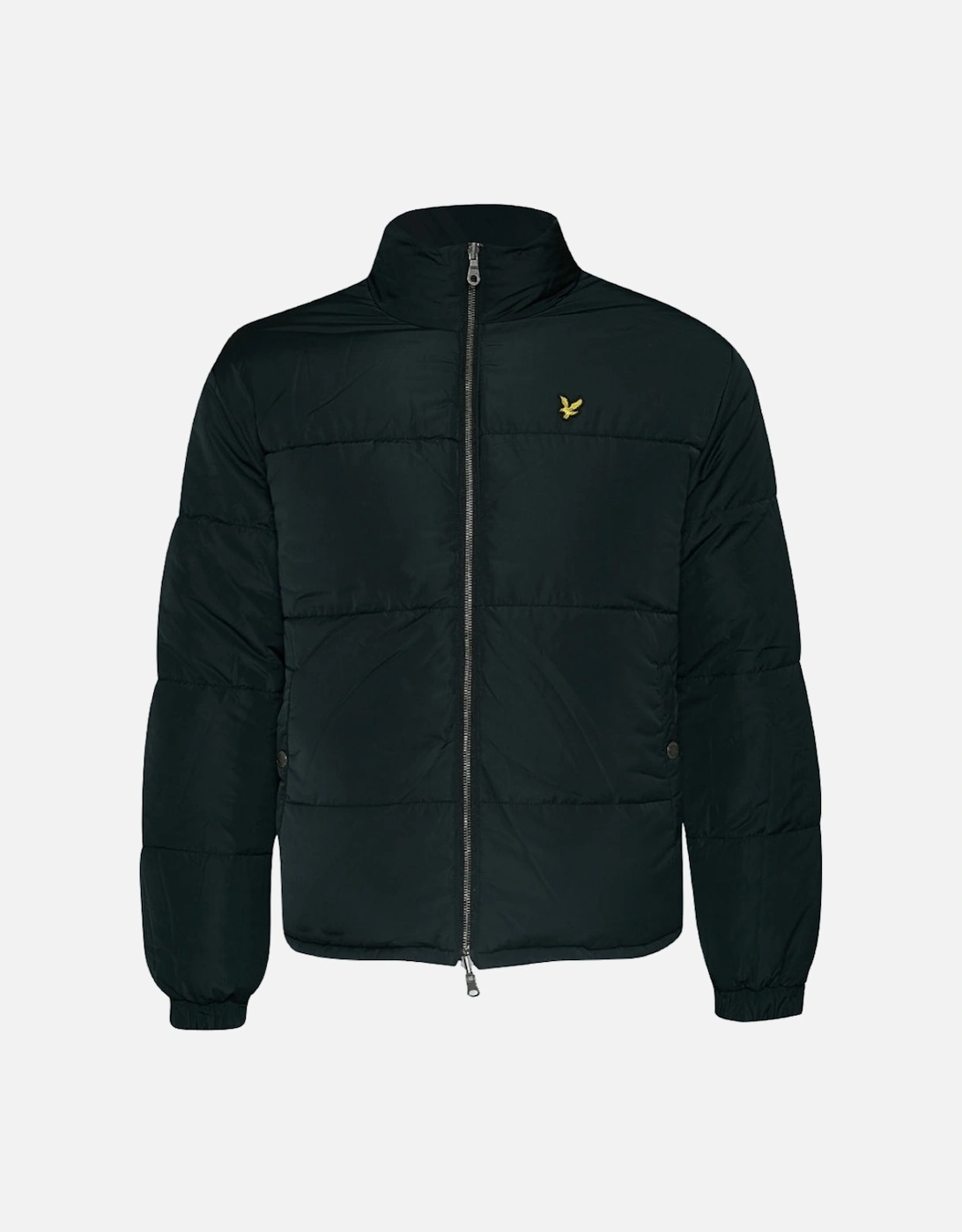 Lyle & Scott Fair Isle Reversible Black Puffer Jacket