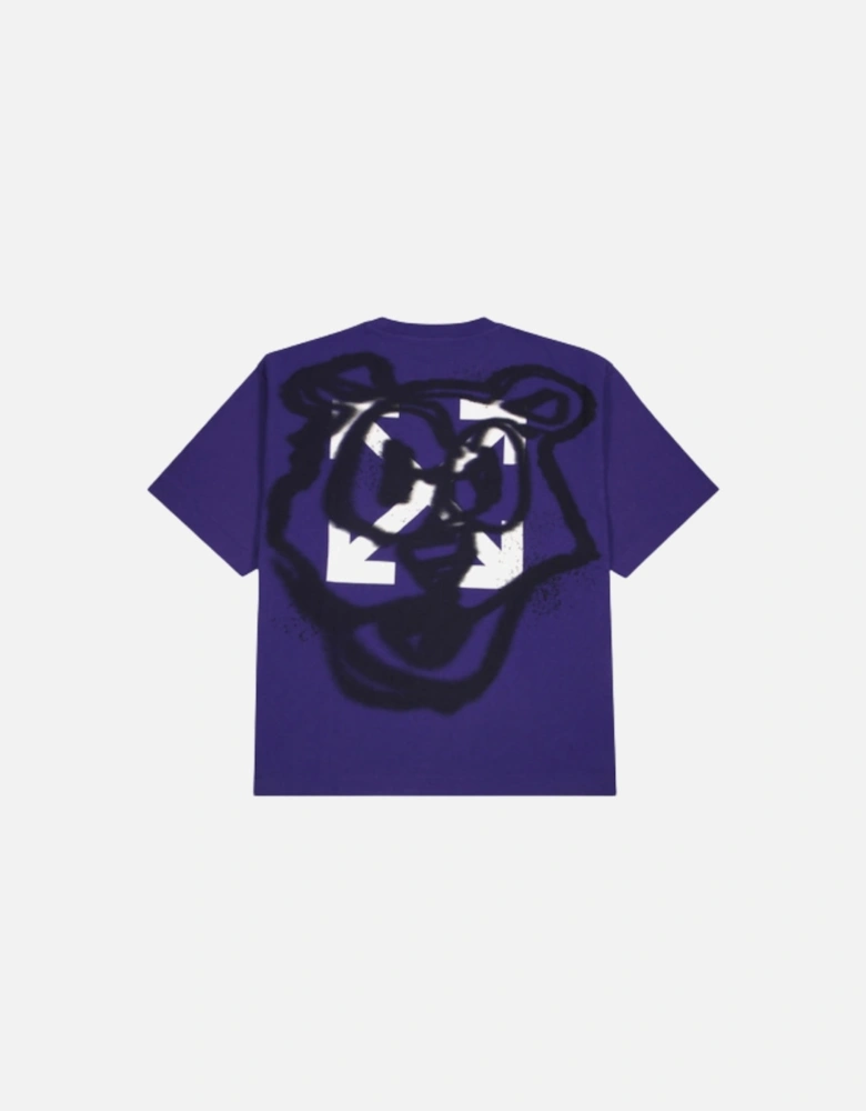 Teddy Arrow Logo Over Skate Fit Purple T-Shirt