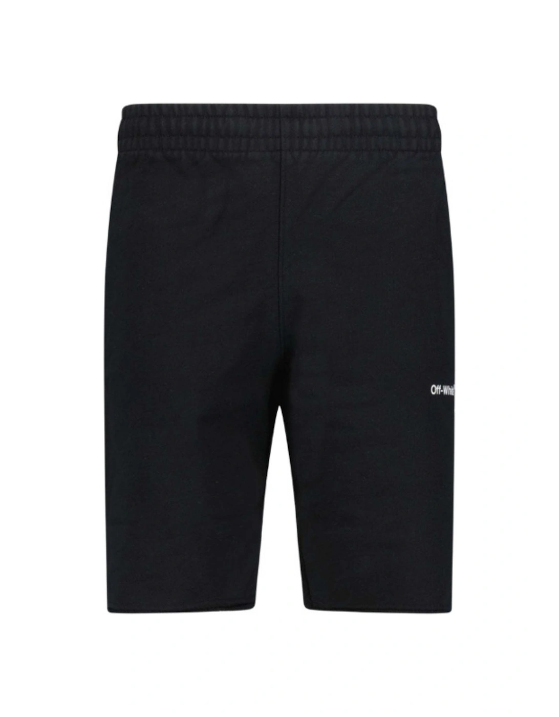 Men's Off-White Wave Out Diag Design Black Sweat Shorts - Size: 33/32/32