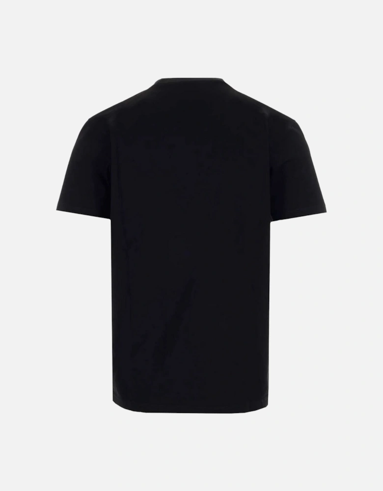 Bounce Cross Off Design Slim Fit Black T-Shirt