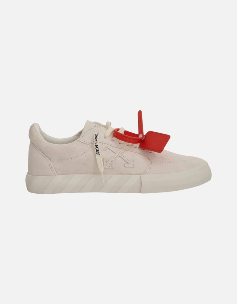 Low Vulcanized Suede White Sneakers