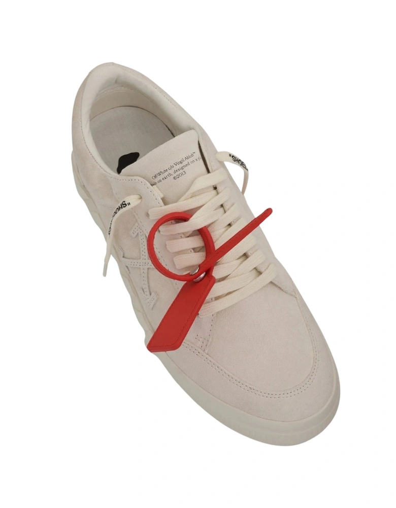 Low Vulcanized Suede White Sneakers