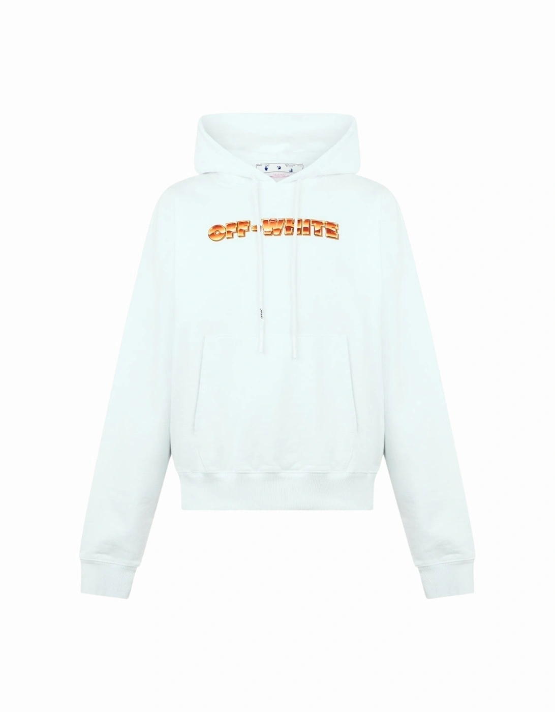 Orange Metal Arrow Logo Skate White Hoodie, 3 of 2