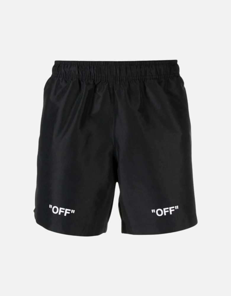 Off Quote Swimshorts Black