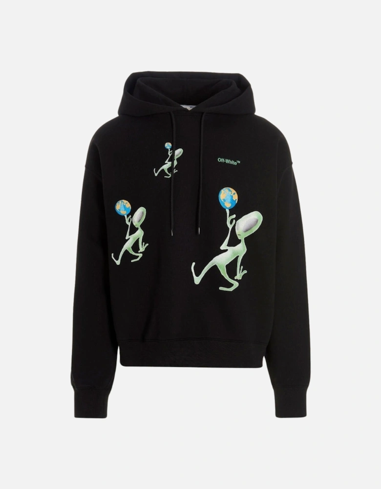 Alien Arrow Skate Fit Black Hoodie