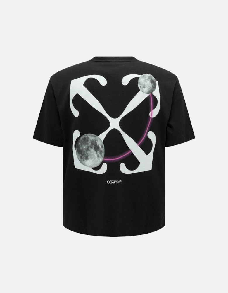 Skate Fit Double Moon Arrow Logo Black T-Shirt