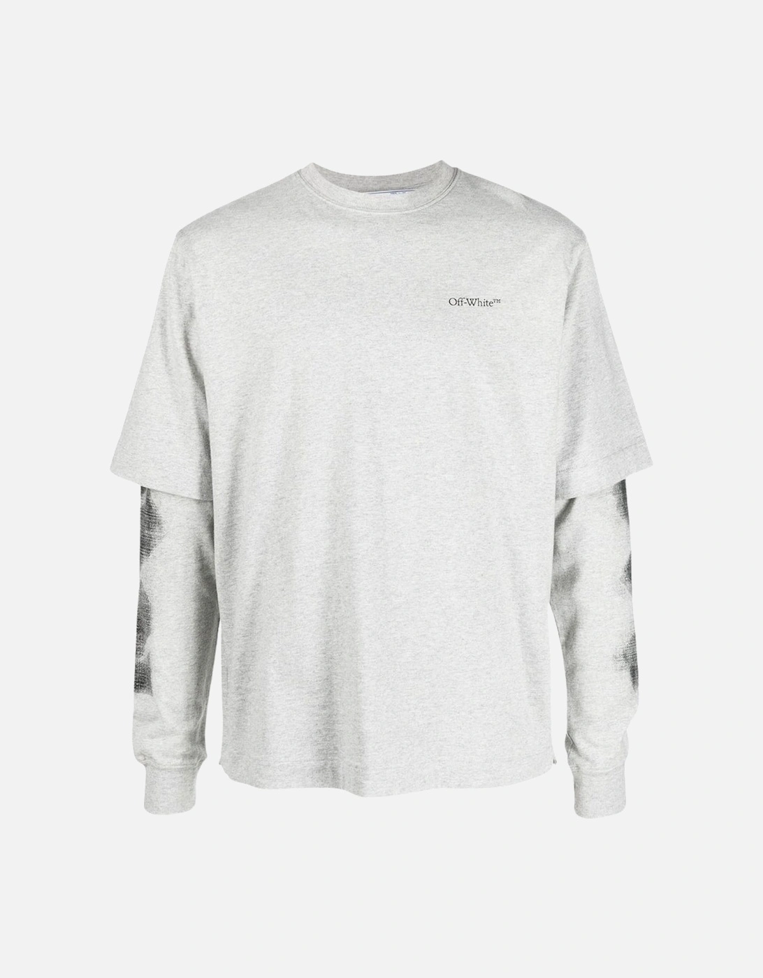 Jumbo Arrow Long Sleeve Grey Double T-Shirt, 4 of 3