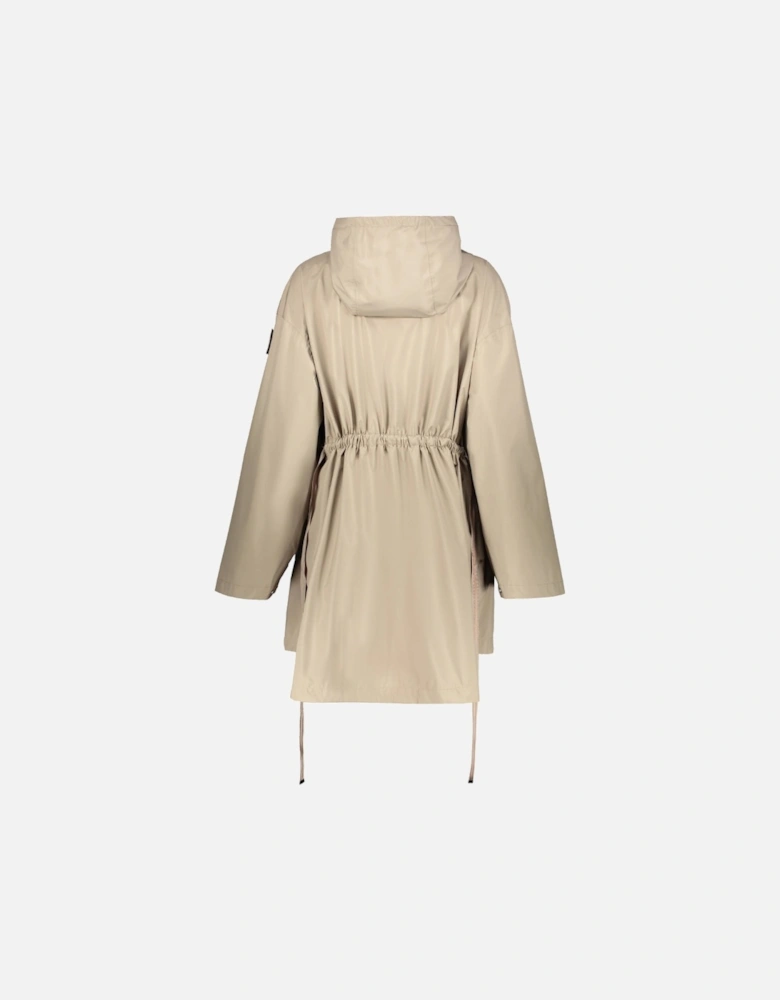 True Beige Hooded Trench Jacket