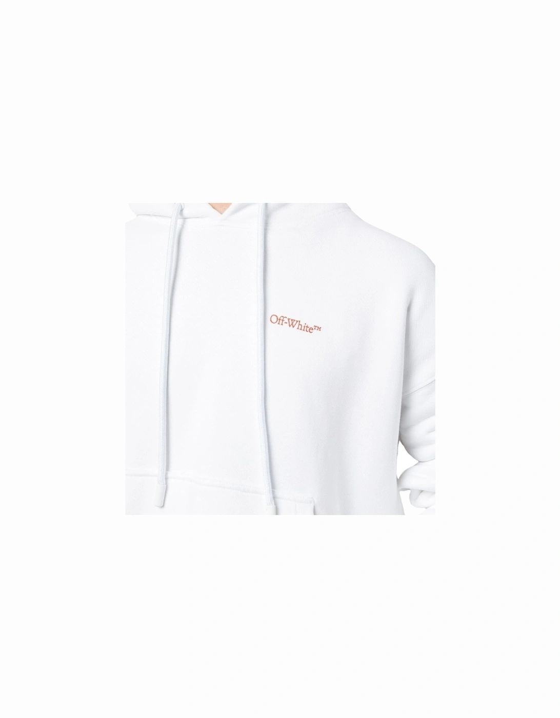 Scratch Tab White Skate Fit Hoodie