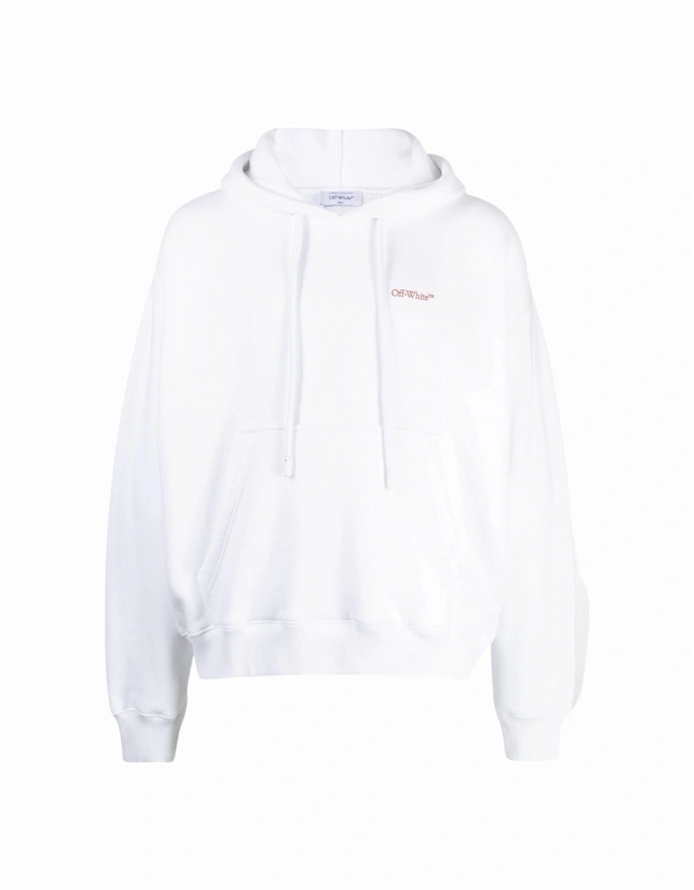 Scratch Tab White Skate Fit Hoodie