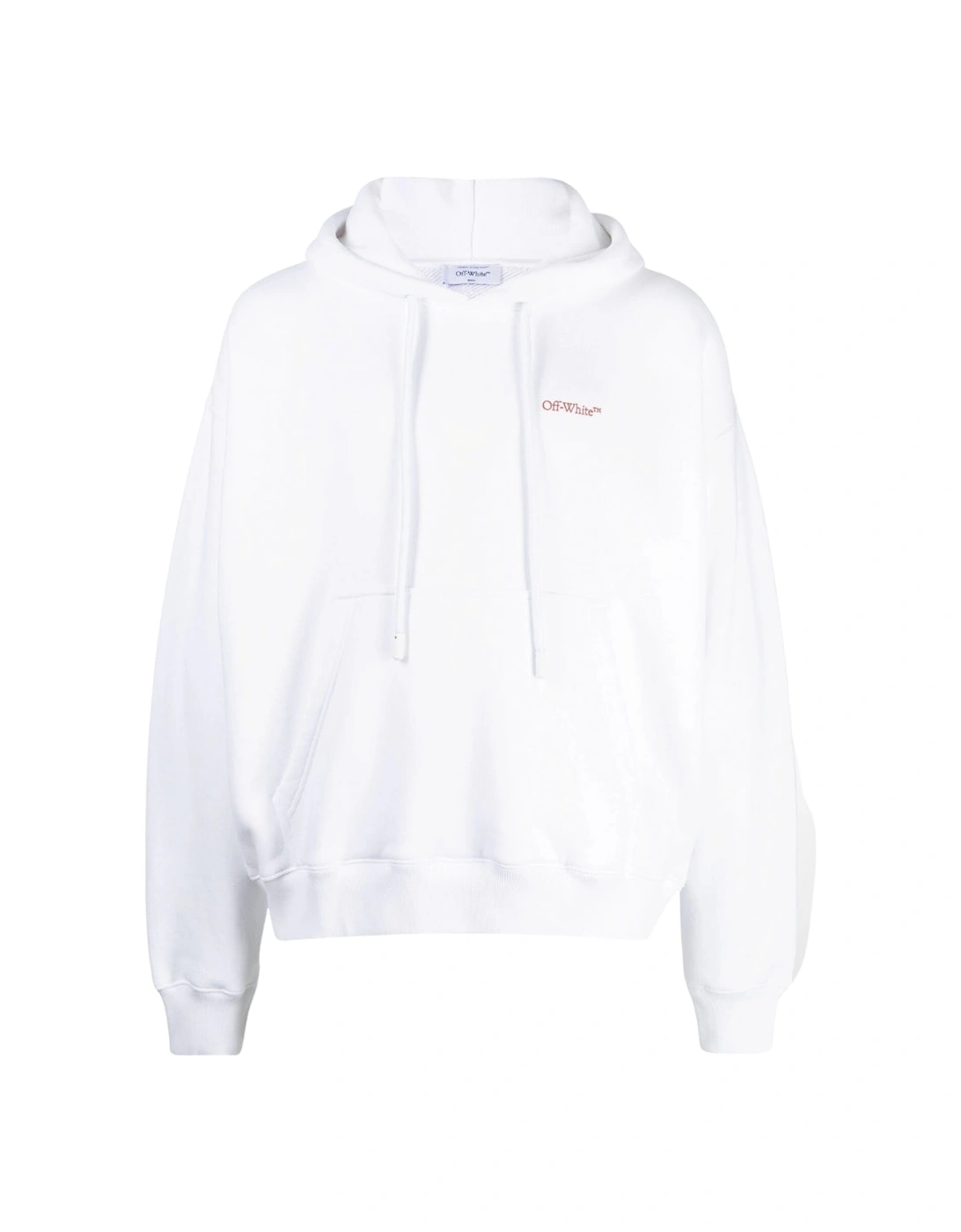Men's Off-White Scratch Tab White Skate Fit Hoodie - Size: 36