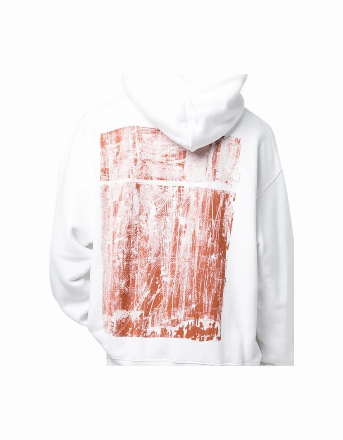 Scratch Tab White Skate Fit Hoodie