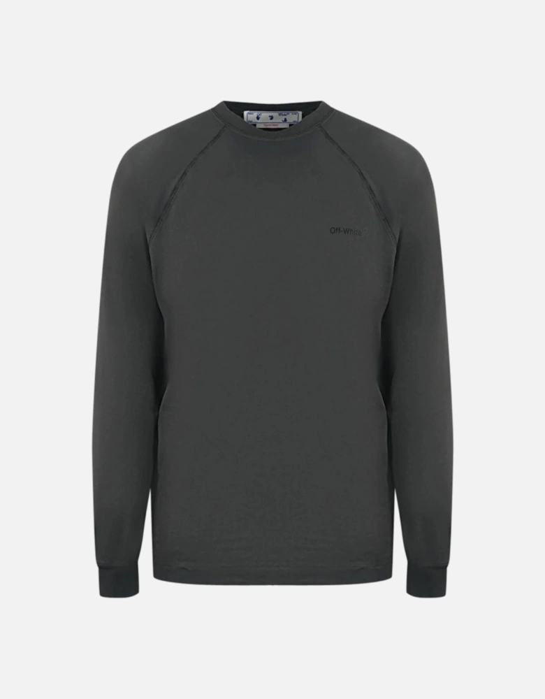 Skate Fit Diag Tab Long Sleeve Black T-Shirt