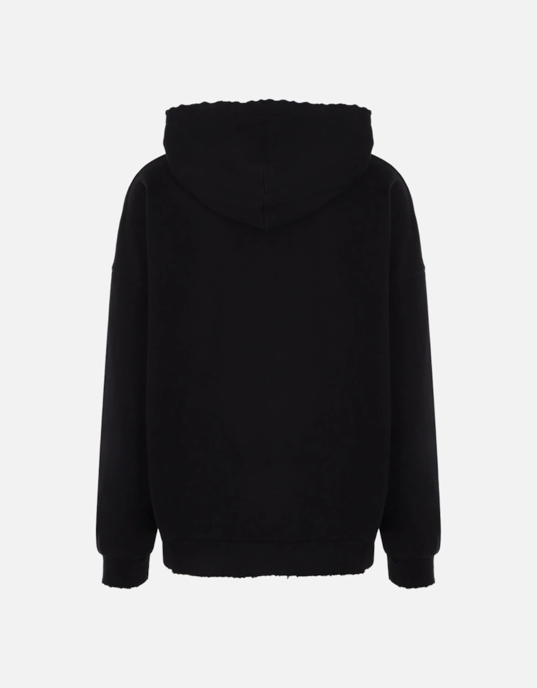 Monogram Statement Logo Black Hoodie