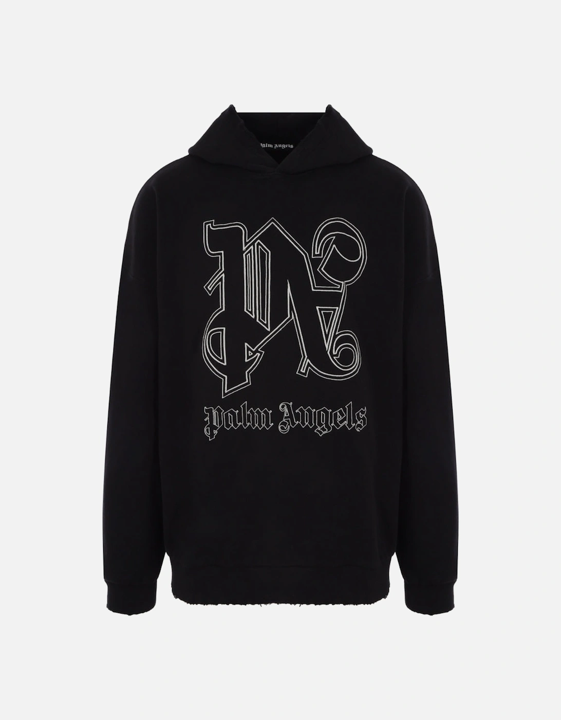 Monogram Statement Logo Black Hoodie, 4 of 3