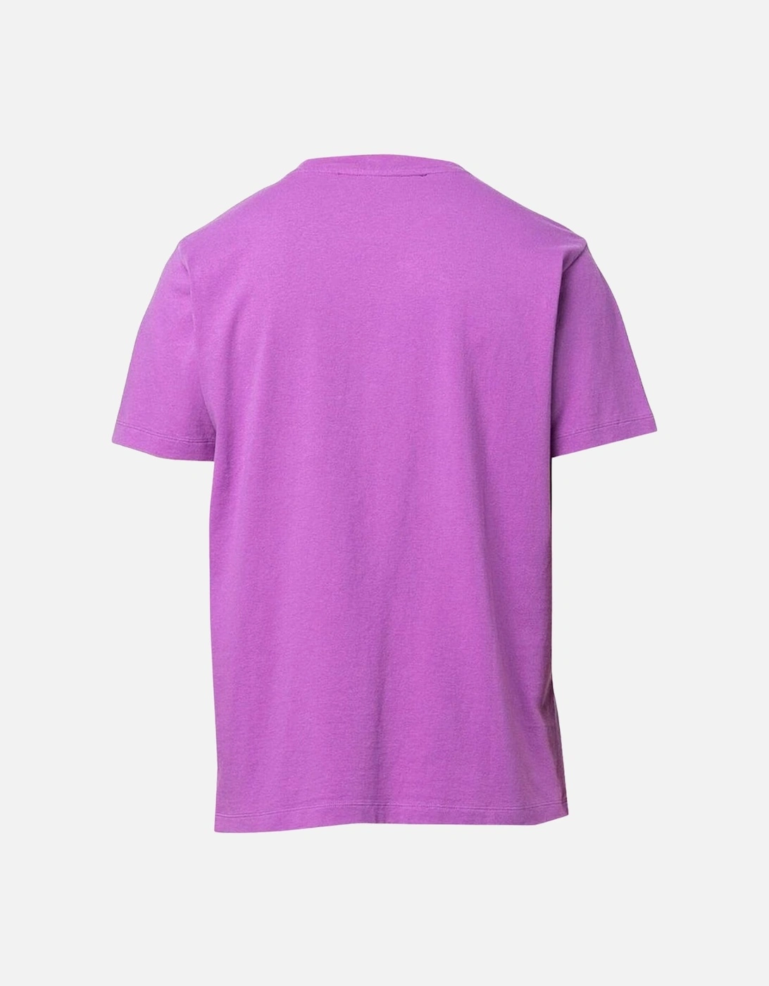 Diag Pocket Design Slim Fit Purple T-Shirt