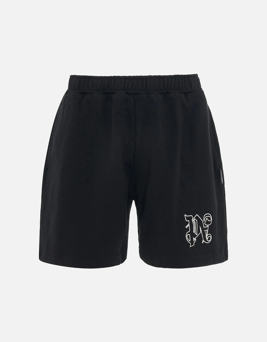 Monogram Statement Black Sweat Shorts, 4 of 3