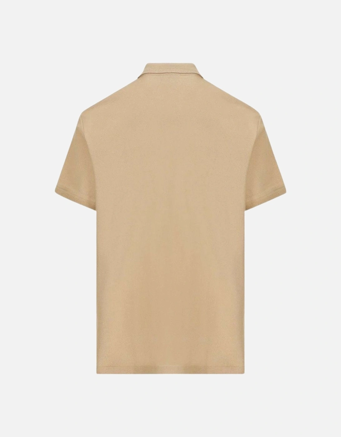 Branded Circle Logo Camel Beige Polo Shirt