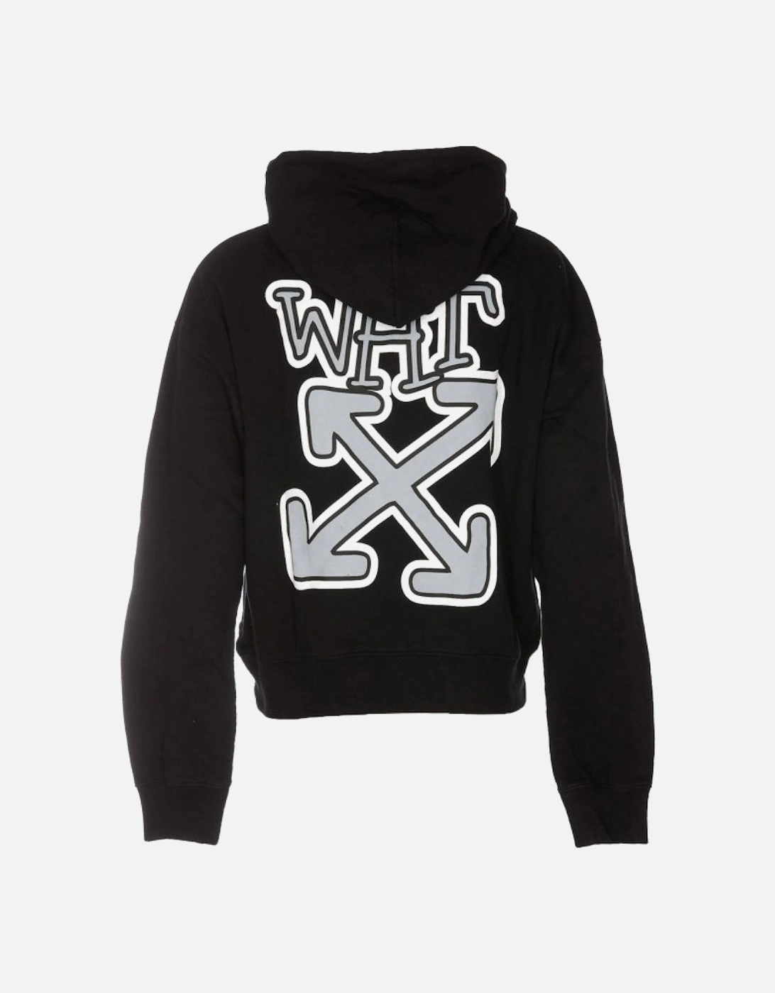 Carlos Arrow Logo Black Oversized Fit Hoodie