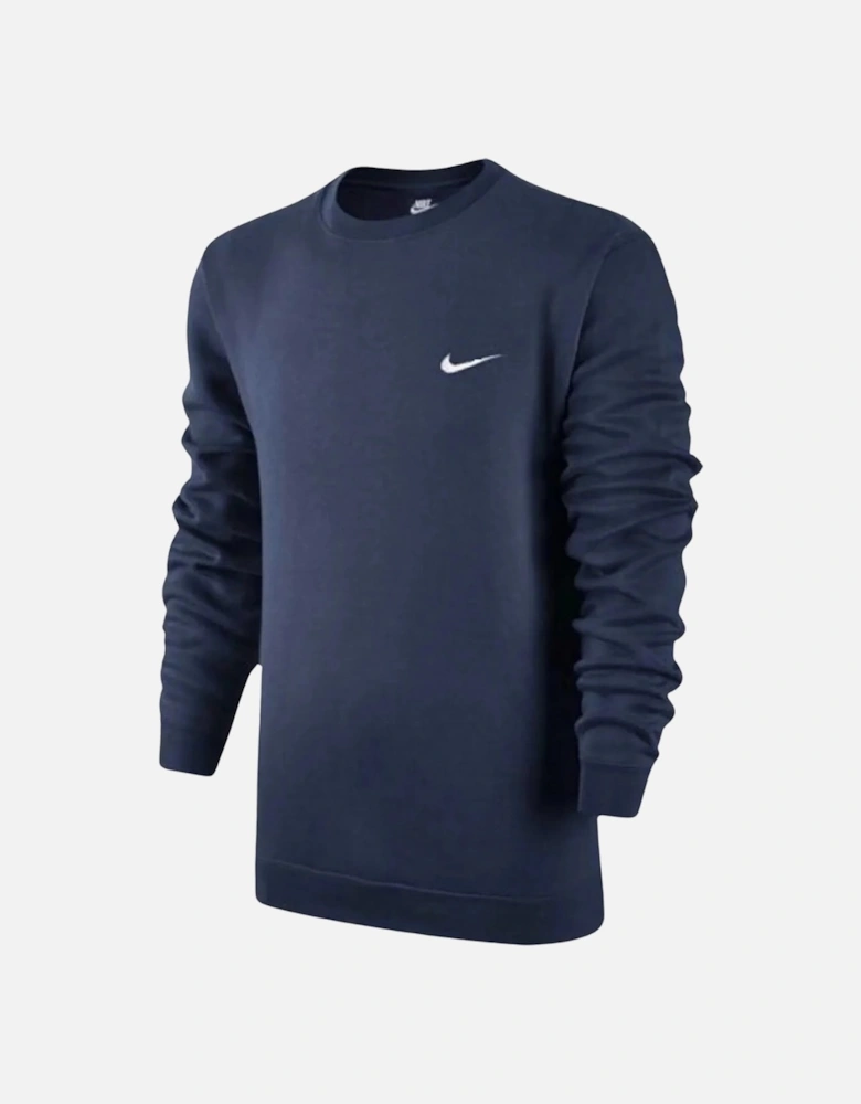 Logo Crewneck Navy Blue Sweater