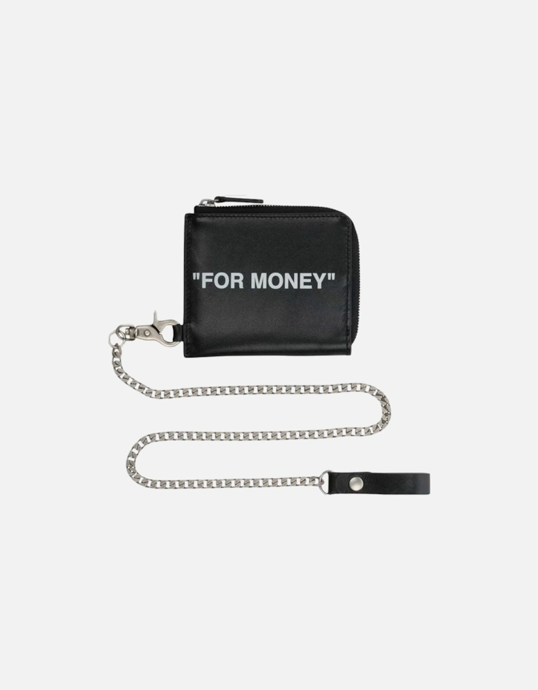 Quote Chain Black Wallet