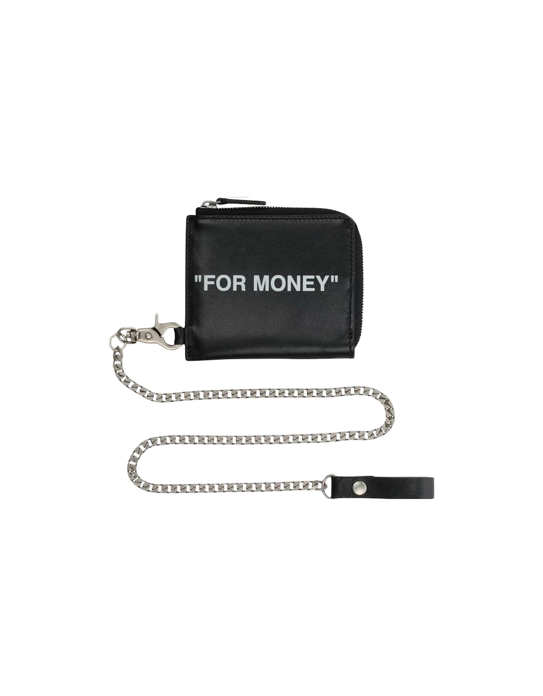 Off-White Quote Chain Black Wallet