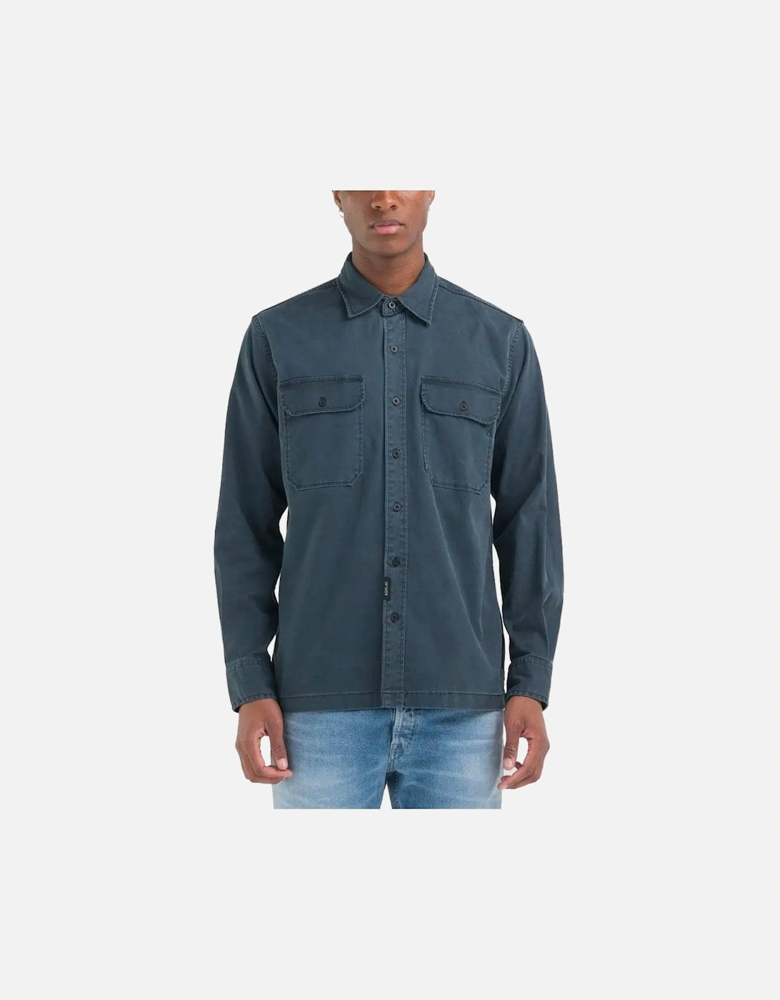 Superior Standard Overshirt Stretch Cotton Twill Dark Blue, 5 of 4