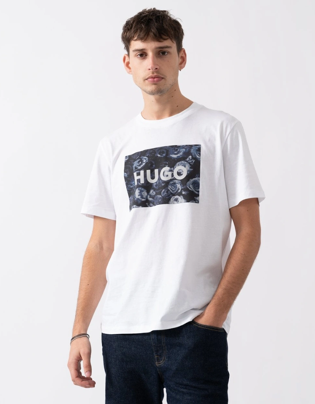 HUGO Dulive Mens Graphic Print T-Shirt, 4 of 3