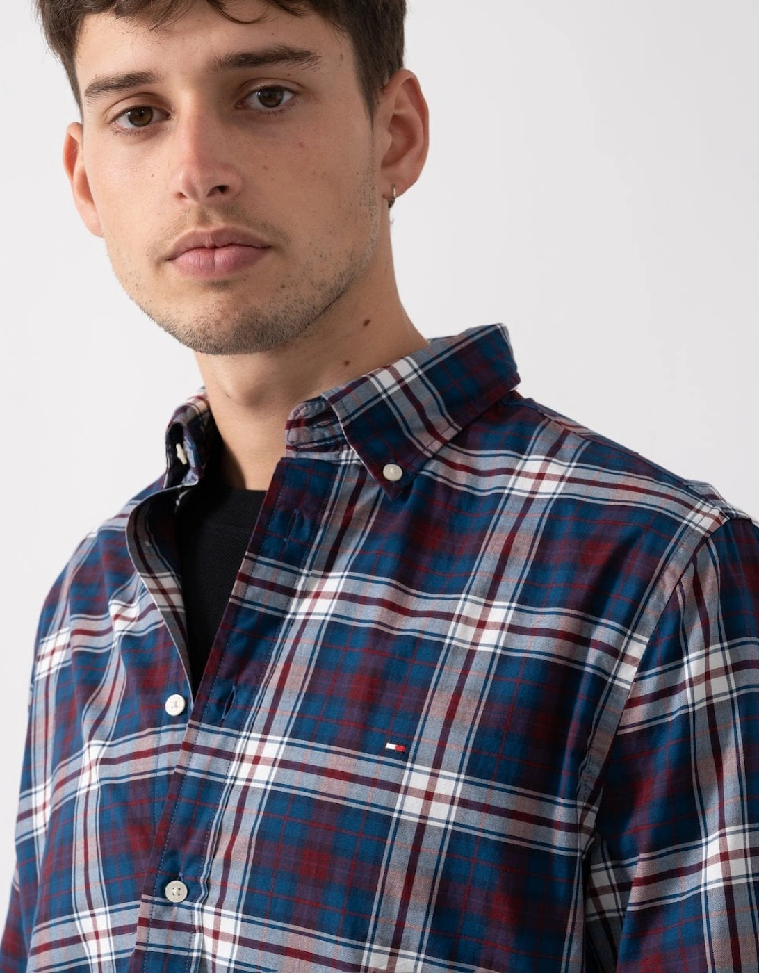 Flex Poplin Tommy Tartan Mens Long Sleeve Shirt