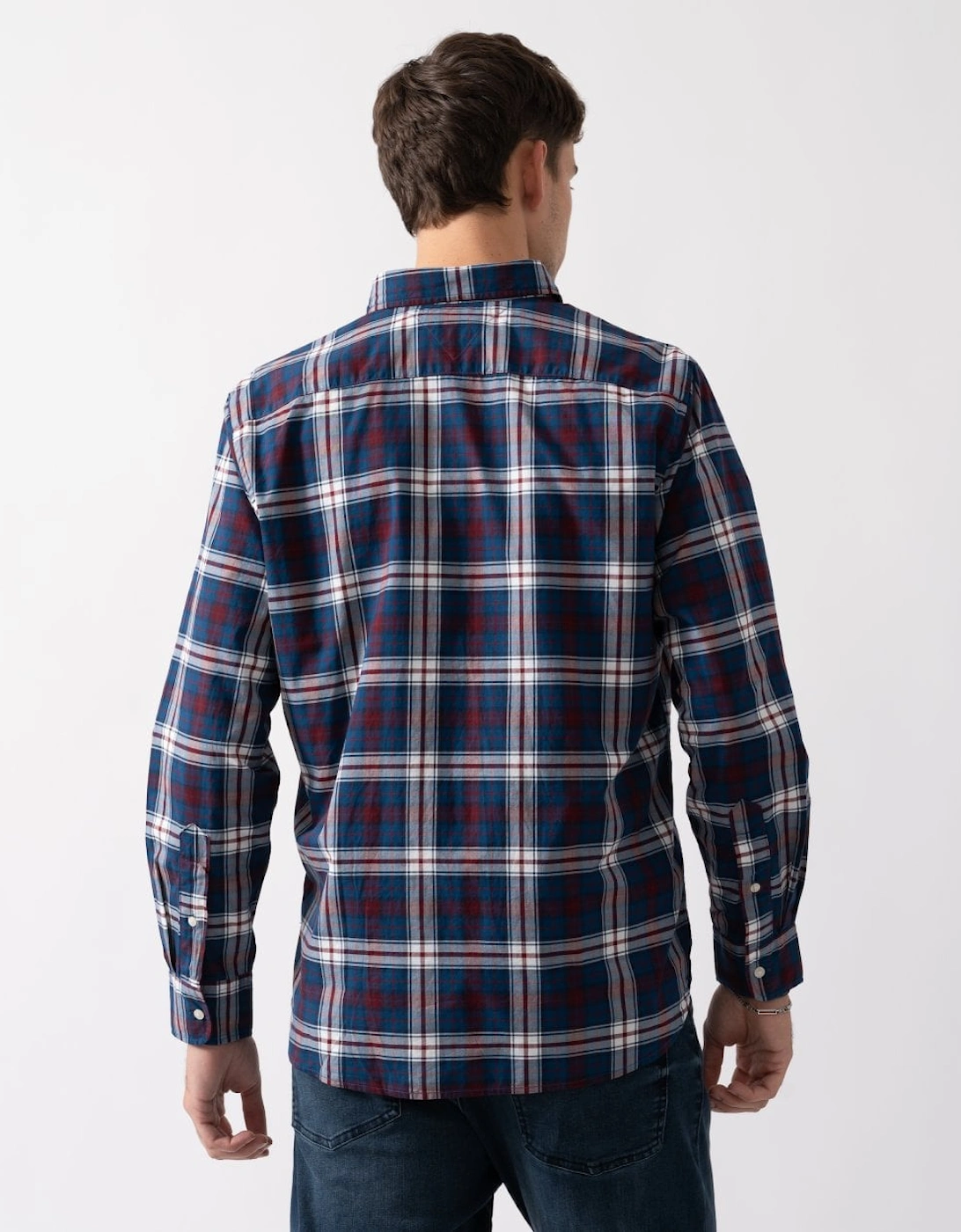 Flex Poplin Tommy Tartan Mens Long Sleeve Shirt