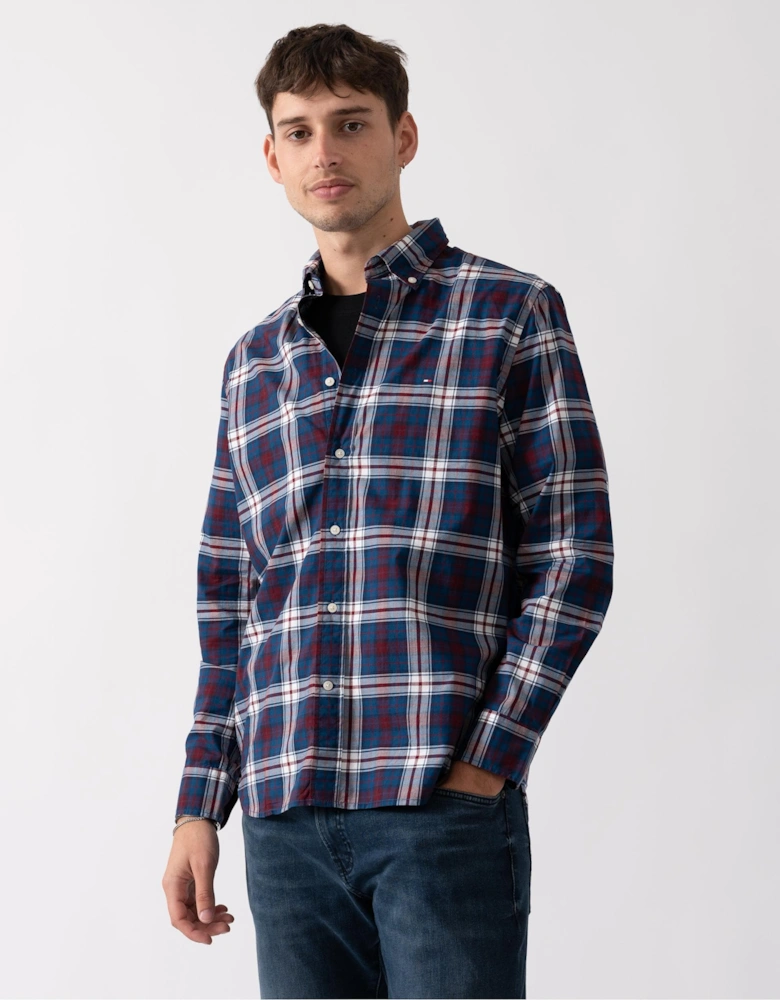 Flex Poplin Tommy Tartan Mens Long Sleeve Shirt