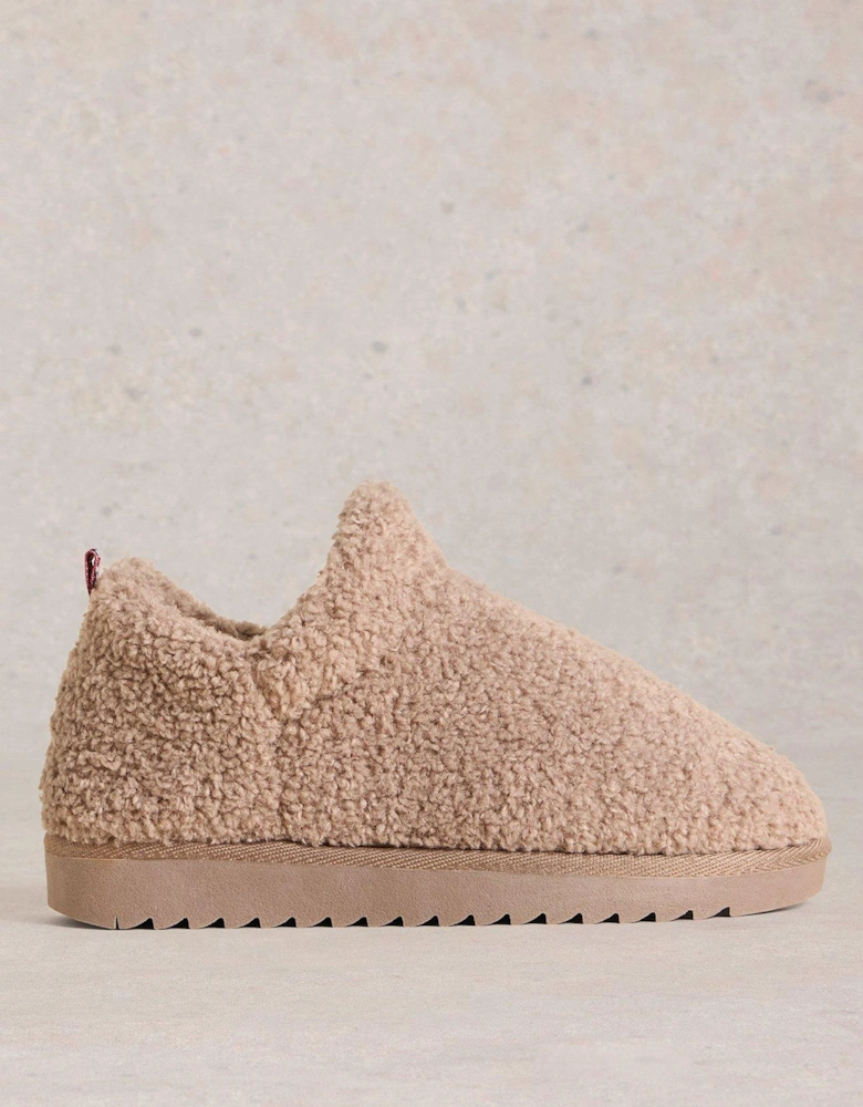 Borg Slipper Bootie - Beige