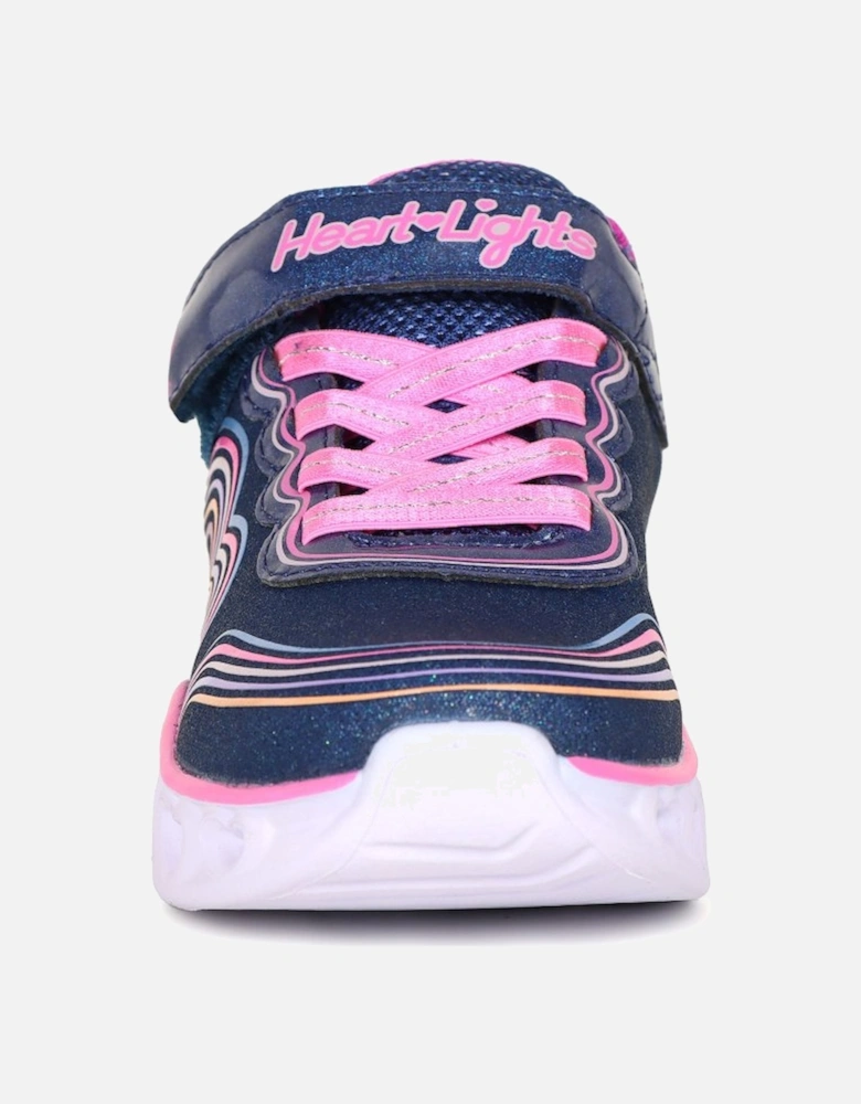 Heart Lights Retro Girls Trainers