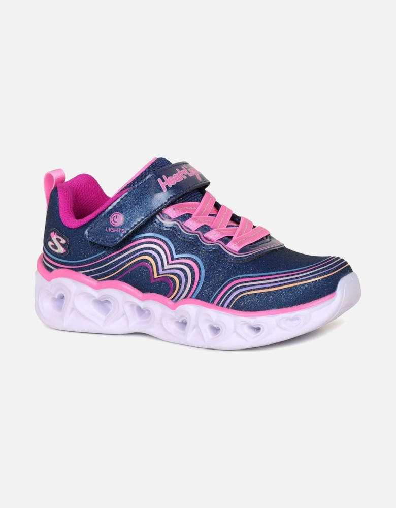 Heart Lights Retro Girls Trainers