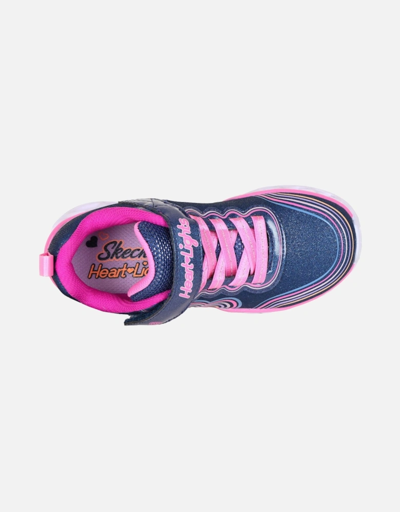 Heart Lights Retro Girls Trainers