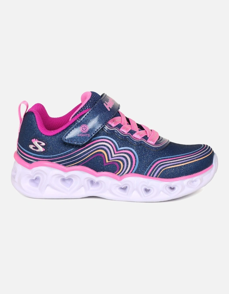 Heart Lights Retro Girls Trainers