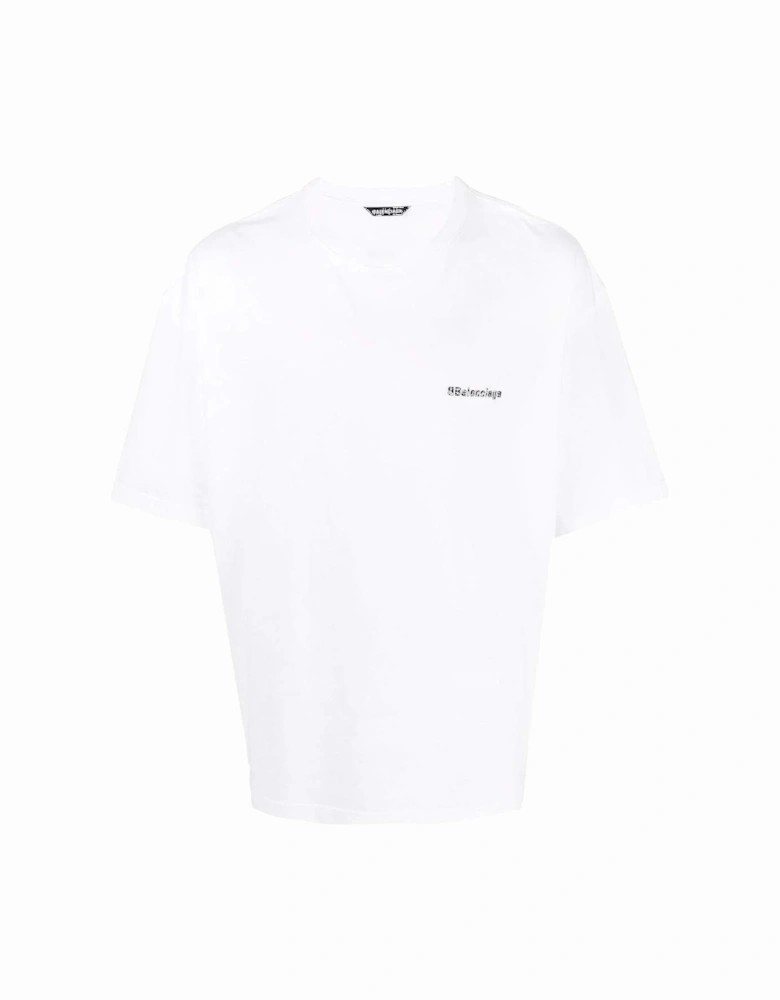 BB Logo Embroidered Oversized T-Shirt in White