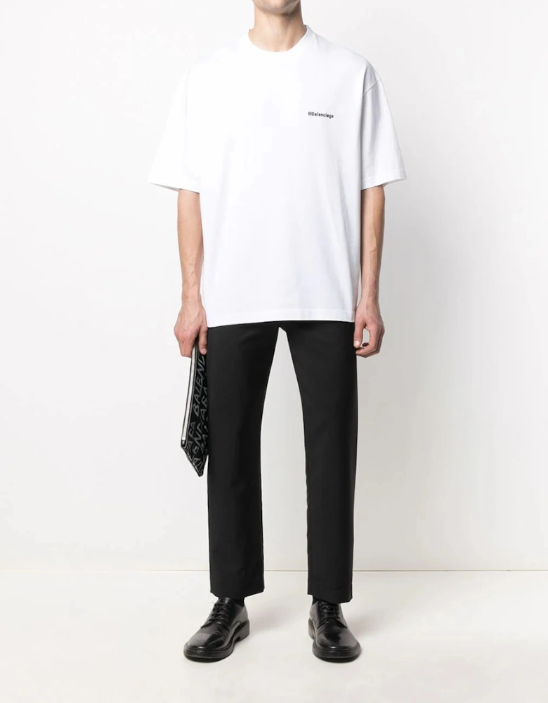 BB Logo Embroidered Oversized T-Shirt in White